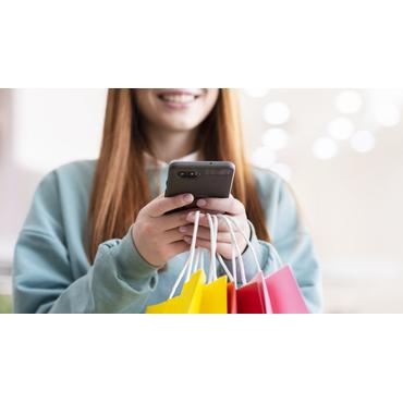 redhead-woman-using-modern-phon